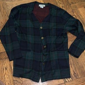 Plaid blazer/sweater